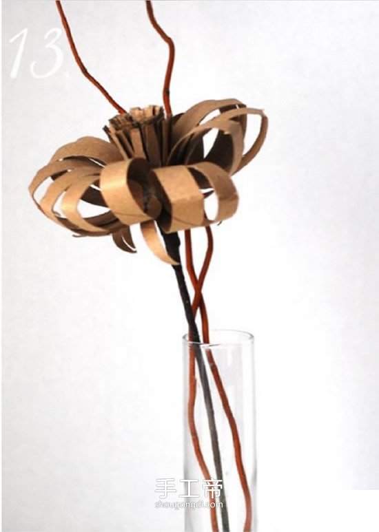 用卷紙筒做花的方法 自制卷紙筒花朵怎麼做 -  www.shougongdi.com