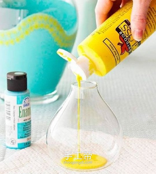 用玻璃瓶制作漂亮花瓶 自制玻璃花瓶怎麼做 -  www.shougongdi.com