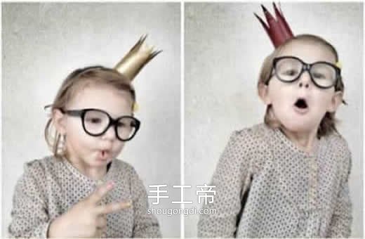 用卷紙筒制作皇冠頭飾 兒童自制皇冠的方法 -  www.shougongdi.com