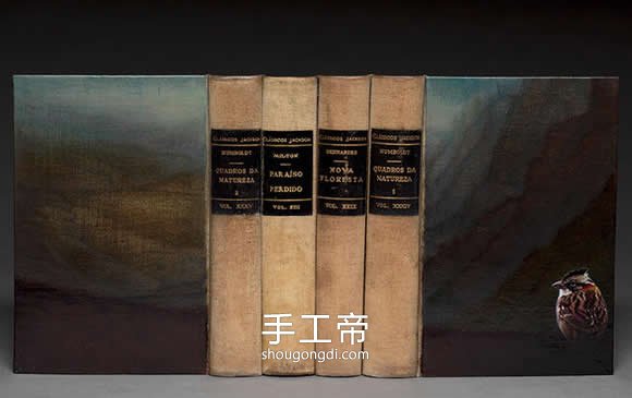 逼真的山川書雕作品 手工書雕藝術圖片欣賞 -  www.shougongdi.com