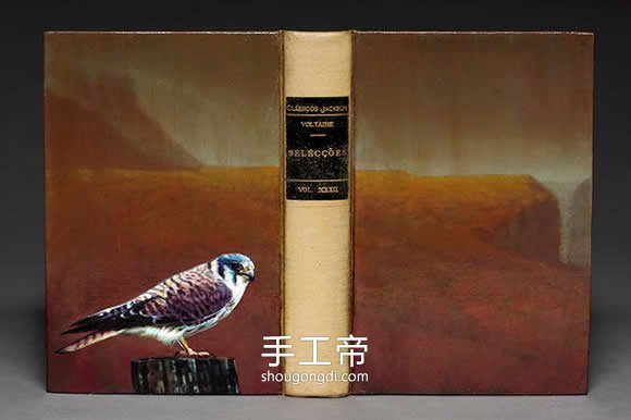 逼真的山川書雕作品 手工書雕藝術圖片欣賞 -  www.shougongdi.com