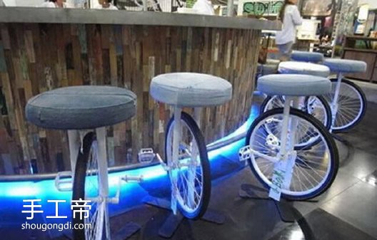 廢舊自行車改造DIY 創意舊自行車再利用方法 -  www.shougongdi.com