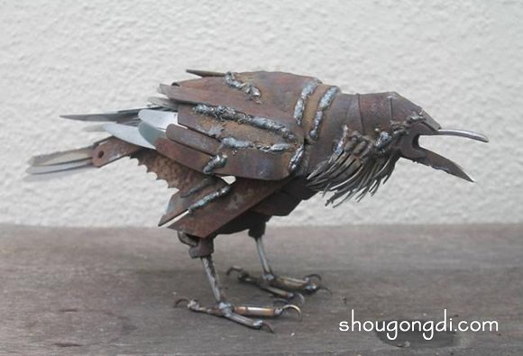 廢棄金屬再利用DIY制作動物模型的作品圖片 -  www.shougongdi.com