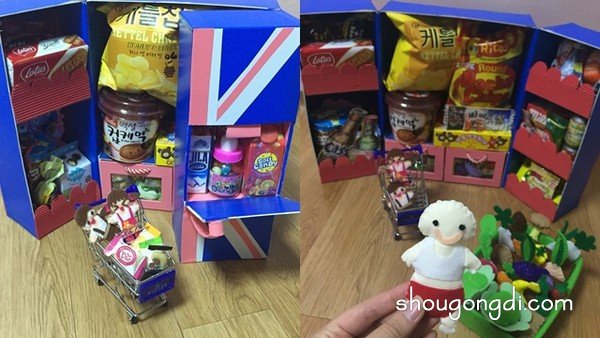 紙盒冰箱的制作方法 收藏零食的玩具冰箱制作 -  www.shougongdi.com