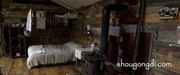 利用廢棄窗戶搭建房屋 森林裡的原始小屋DIY -  www.shougongdi.com