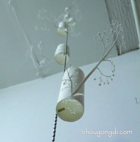 卷紙筒廢物利用小制作圖片 做成懸掛裝飾物 -  www.shougongdi.com