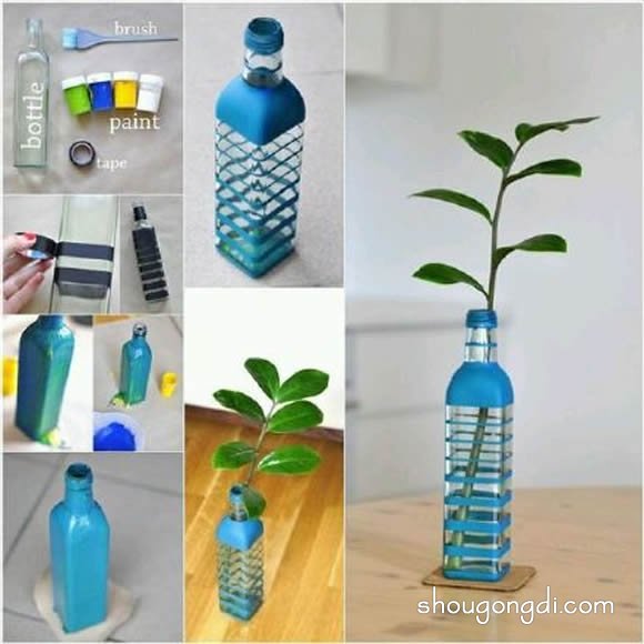 玻璃瓶做花瓶的方法 簡單DIY玻璃瓶花瓶步驟 -  www.shougongdi.com
