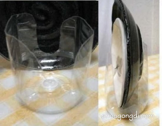 飲料瓶廢物利用小制作 變身碗架碟架和杯架 -  www.shougongdi.com