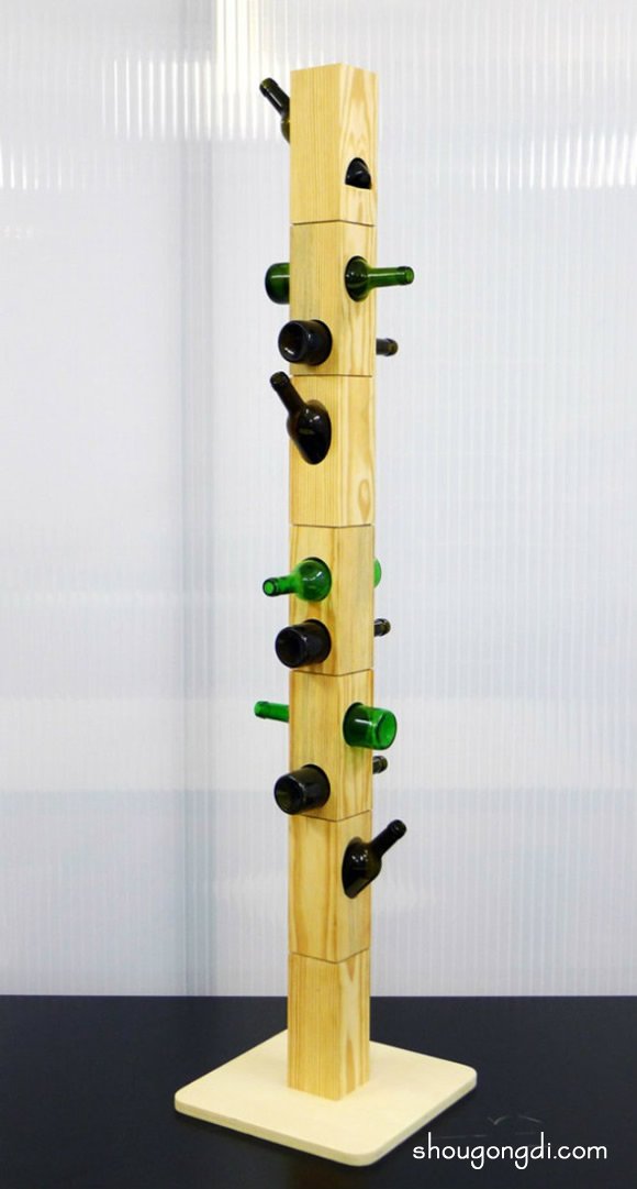 創意無限的酒瓶廢物利用DIY小制作作品圖片 -  www.shougongdi.com