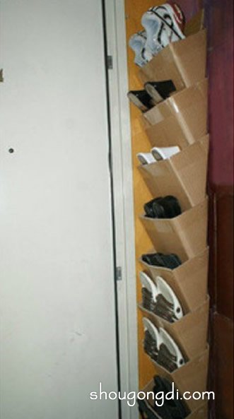 廢紙箱制作鞋架的方法 簡易手工紙箱鞋架制作 -  www.shougongdi.com