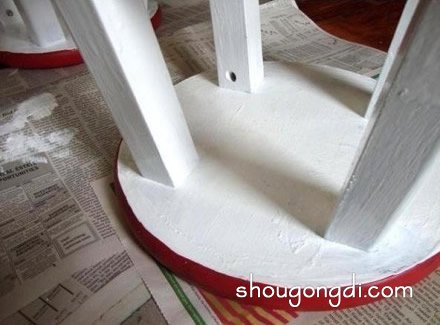 簡單舊凳子改造方法 手繪改造凳子DIY步驟 -  www.shougongdi.com