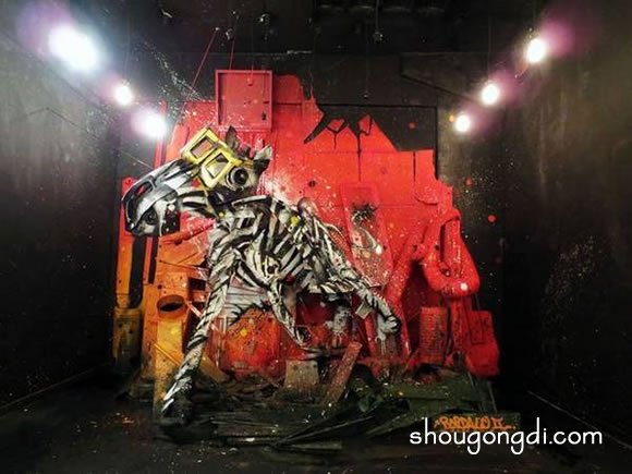 創意手繪讓城市垃圾變成藝術感十足的立體畫 -  www.shougongdi.com