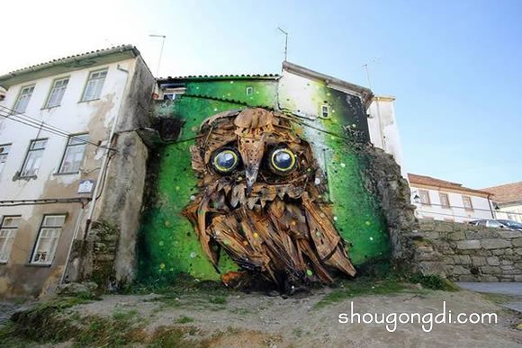 創意手繪讓城市垃圾變成藝術感十足的立體畫 -  www.shougongdi.com