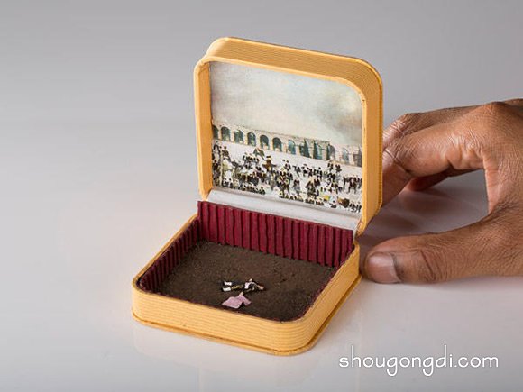 廢舊盒子裡的微型世界 展現栩栩如生的場景 -  www.shougongdi.com