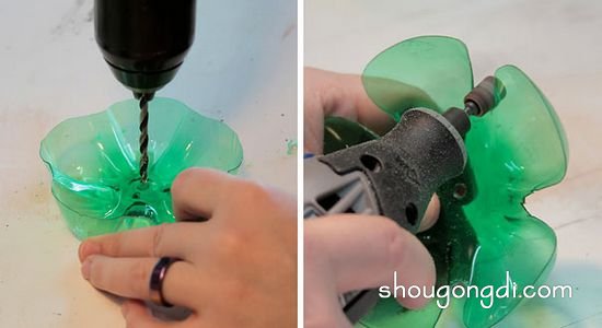 雪碧瓶廢物利用DIY手工制作漂亮的首飾架 -  www.shougongdi.com