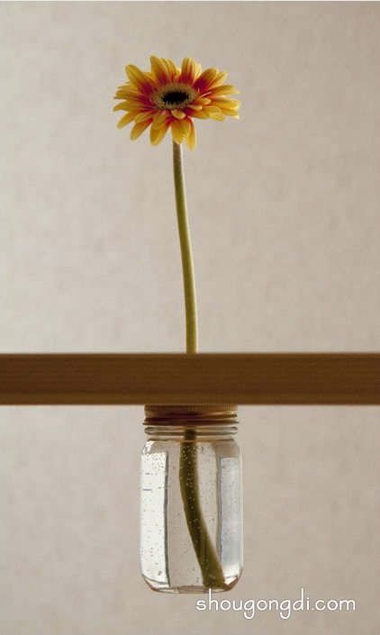 玻璃罐廢物利用DIY花瓶 讓你在桌上趣味插花 -  www.shougongdi.com