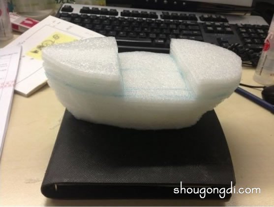 泡沫板廢物利用DIY海賊王裡的黃金梅麗號船 -  www.shougongdi.com