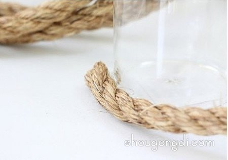 不要的玻璃杯DIY手工制作森系花瓶的方法 -  www.shougongdi.com