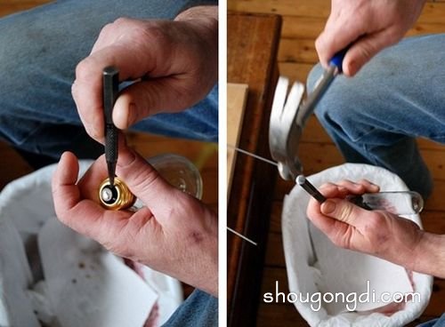 廢燈泡廢物利用制作花瓶 燈泡DIY花瓶的方法 -  www.shougongdi.com