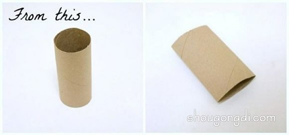 卷紙筒廢物利用手工制作漂亮的包裝盒 -  www.shougongdi.com