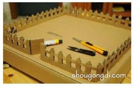 廢舊紙箱瓦楞紙變廢為寶DIY手工制作房屋模型 -  www.shougongdi.com