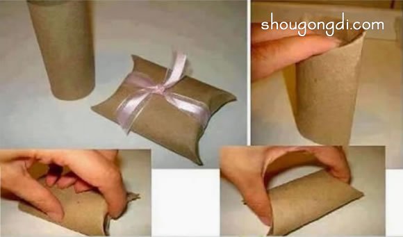 衛生紙卷筒芯廢物禮儀制作禮物包裝盒的方法 -  www.shougongdi.com