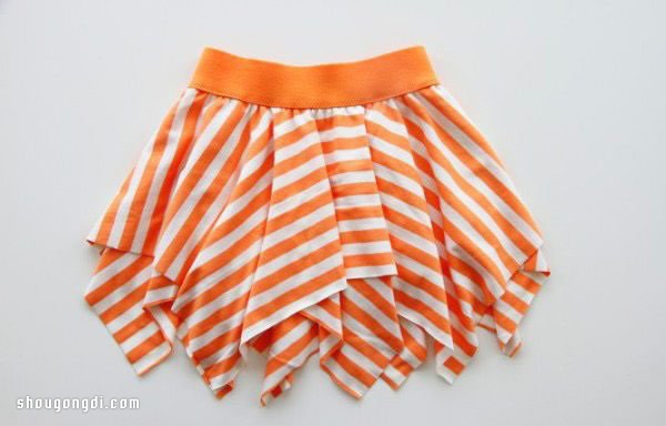 舊T恤改造制作小女孩裙子超簡單- www.shougongdi.com