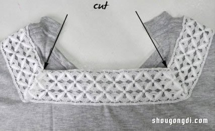 女生舊T恤改造 DIY時尚性感的帶領子無袖衫- www.shougongdi.com
