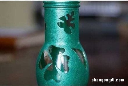 玻璃瓶手工DIY制作精美小手工藝品花瓶擺件- www.shougongdi.com