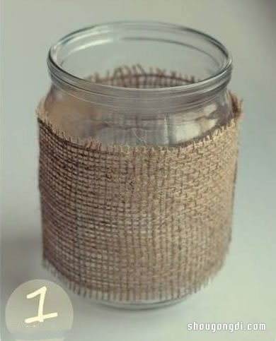 玻璃罐廢物利用DIY手工制作森系燭台- www.shougongdi.com