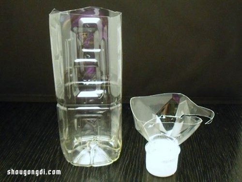 礦泉水瓶變廢為寶DIY手工制作冰雕般的手工藝品- www.shougongdi.com