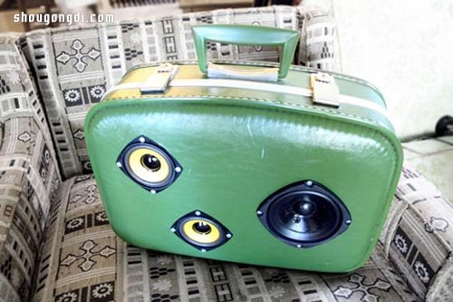 用舊的手提箱改造再利用 手工DIY制作拉風音箱- www.shougongdi.com