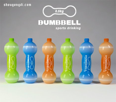 飲料瓶塑料瓶環保小創意 回收再利用變身啞鈴- www.shougongdi.com