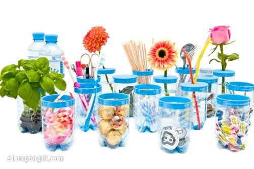 礦泉水瓶廢物利用DIY 飲料瓶回收再利用小配件- www.shougongdi.com
