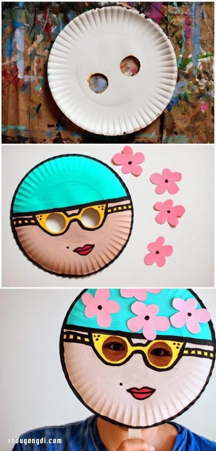 一次性紙盤DIY 蛋糕盤創意親子手工制作DIY- www.shougongdi.com