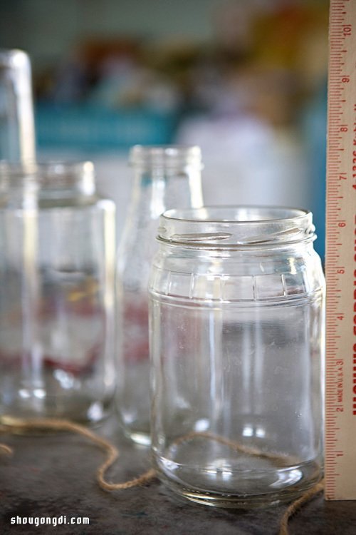 玻璃罐DIY蠟燭杯 玻璃瓶變廢為寶手工制作燭台- www.shougongdi.com