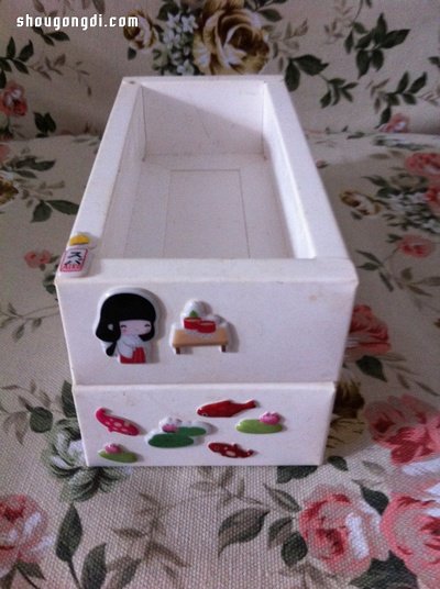 包裝紙盒廢物利用手工DIY改造漂亮收納盒- www.shougongdi.com