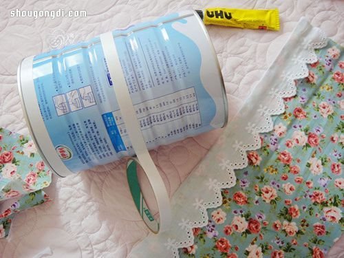 廢棄奶粉罐廢物利用DIY手工制作田園風收納罐- www.shougongdi.com