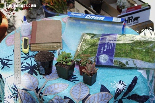 舊書變廢為寶手工制作多肉植物花盆盆栽- www.shougongdi.com