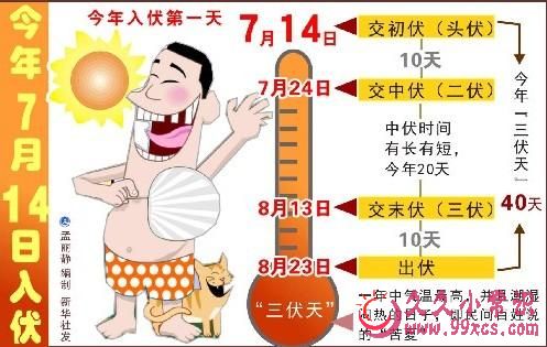 2014年數伏時間 一二三伏吃什麼好