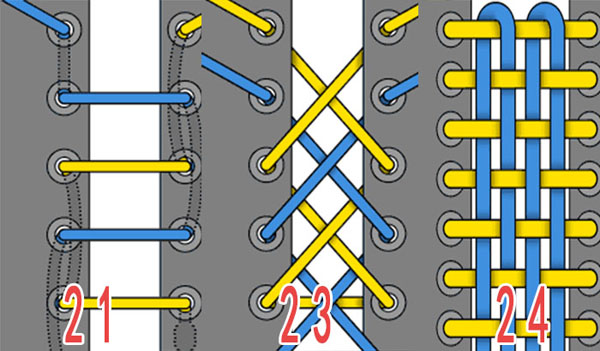 鞋帶的24種系法 不可不學的花樣系鞋帶方法