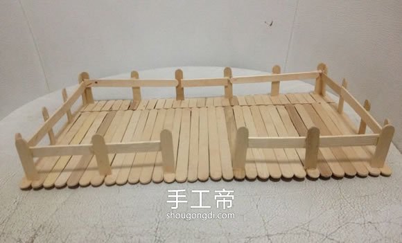 用雪糕棍制作兩層樓房子模型怎麼做 -  www.shougongdi.com