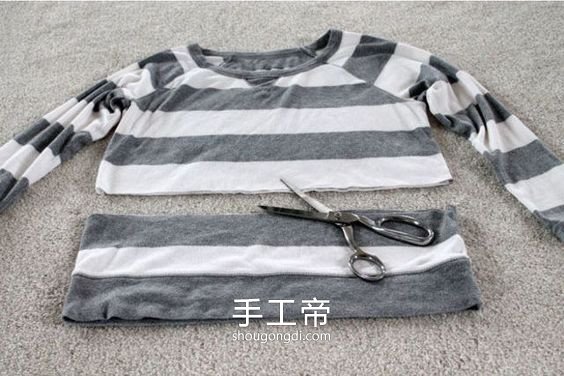 用舊T恤和舊襯衫手工DIY制作包臀裙的方法 -  www.shougongdi.com