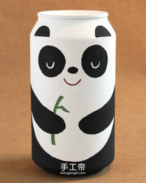 用塑料瓶子和易拉罐畫畫制作可愛的小動物 -  www.shougongdi.com