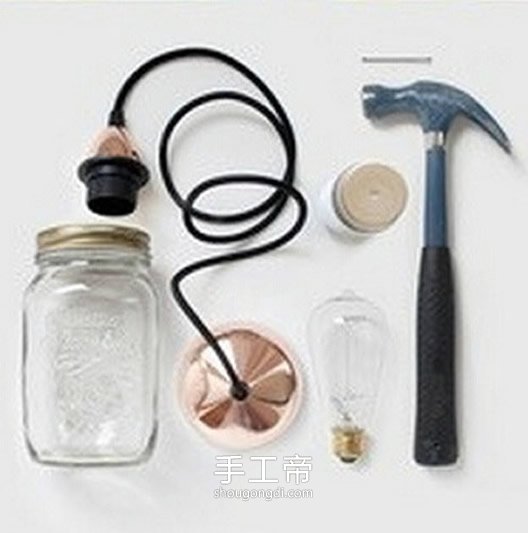 用玻璃瓶制作漂亮燈飾 自制玻璃燈飾怎麼做 -  www.shougongdi.com