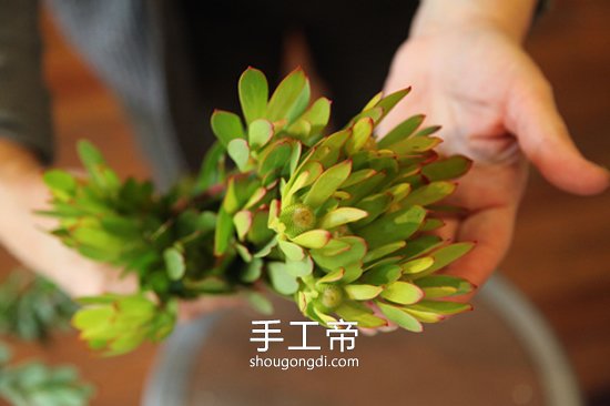 用枯木插花的小制作 枯木廢物利用DIY插花裝飾 -  www.shougongdi.com