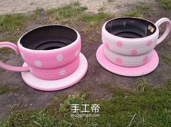 輪胎變廢為寶的方法 DIY輪胎手工制作圖片 -  www.shougongdi.com