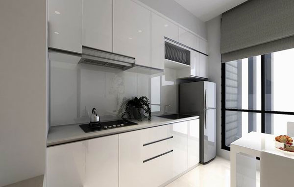 60平黑白色簡約小戶型公寓裝修效果圖