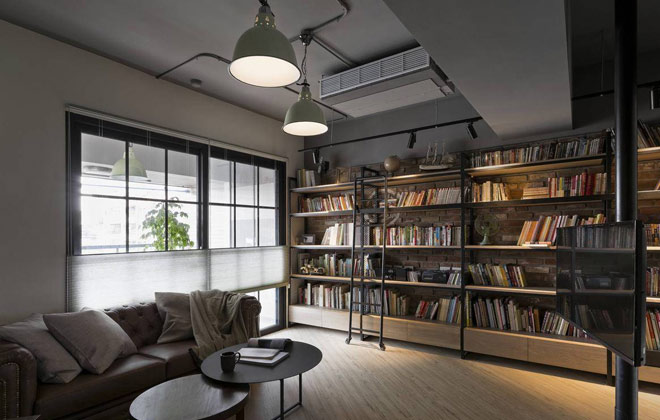 文藝范的書房裝修案例 讓書房與其他居室巧妙融匯