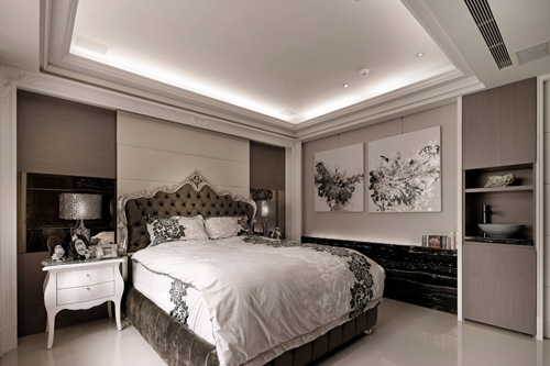 新古典風格，歐式風格裝修，歐式風格案例，別墅案例，臥室設計